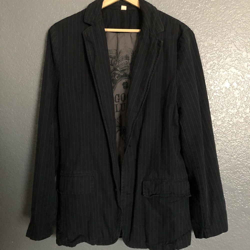 Men's Mossimo Pinstripe Blazer, S-M